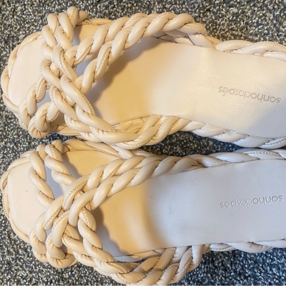 Platform Slides Sandals, braided + memory foam - Picture 3 of 7